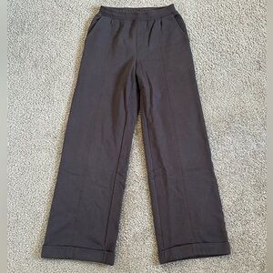 alo yoga - wide leg trouser/sweatpant - small - espresso